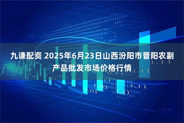 九谦配资 2025年6月23日山西汾阳市晋阳农副产品批发市场价格行情