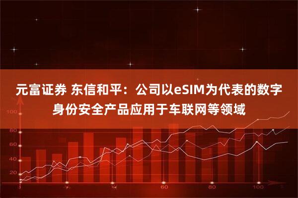 元富证券 东信和平：公司以eSIM为代表的数字身份安全产品应用于车联网等领域