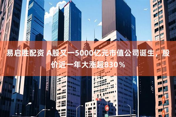 易启胜配资 A股又一5000亿元市值公司诞生，股价近一年大涨超830％